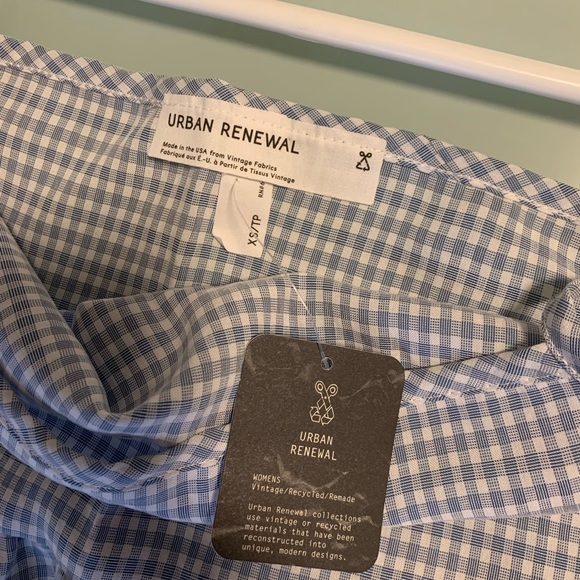 Urban Outfitters Remnants check blue midi dress - Picture 3 of 3